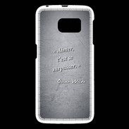 Coque Samsung Galaxy S6 Aimer Noir Citation Oscar Wilde