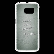 Coque Samsung Galaxy S6 Aimer Vert Citation Oscar Wilde