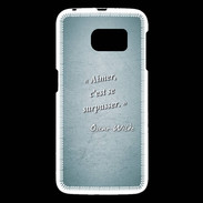 Coque Samsung Galaxy S6 Aimer Turquoise Citation Oscar Wilde