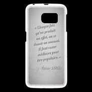 Coque Samsung Galaxy S6 Chaque fois Gris Citation Oscar Wilde