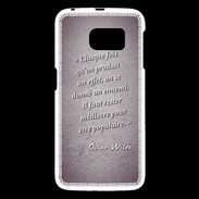 Coque Samsung Galaxy S6 Chaque fois Violet Citation Oscar Wilde