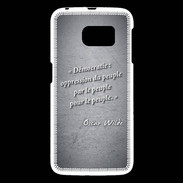 Coque Samsung Galaxy S6 Démocratie Noir Citation Oscar Wilde