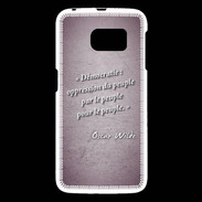 Coque Samsung Galaxy S6 Démocratie Violet Citation Oscar Wilde