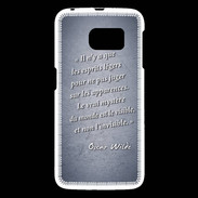 Coque Samsung Galaxy S6 Esprits légers Bleu Citation Oscar Wilde
