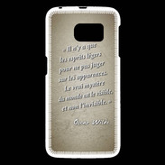 Coque Samsung Galaxy S6 Esprits légers Sepia Citation Oscar Wilde