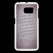 Coque Samsung Galaxy S6 Esprits légers Violet Citation Oscar Wilde
