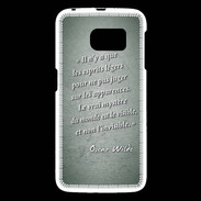 Coque Samsung Galaxy S6 Esprits légers Vert Citation Oscar Wilde
