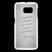 Coque Samsung Galaxy S6 Expérience Gris Citation Oscar Wilde