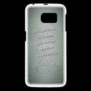 Coque Samsung Galaxy S6 Expérience Vert Citation Oscar Wilde