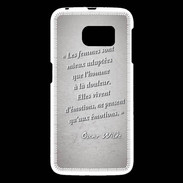 Coque Samsung Galaxy S6 Femmes émotions Gris Citation Oscar Wilde