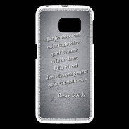 Coque Samsung Galaxy S6 Femmes émotions Noir Citation Oscar Wilde