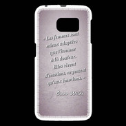 Coque Samsung Galaxy S6 Femmes émotions Rose Citation Oscar Wilde