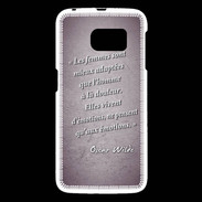 Coque Samsung Galaxy S6 Femmes émotions Violet Citation Oscar Wilde