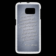 Coque Samsung Galaxy S6 Homme animal Bleu Citation Oscar Wilde