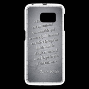 Coque Samsung Galaxy S6 Homme animal Noir Citation Oscar Wilde