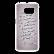 Coque Samsung Galaxy S6 Homme animal Rose Citation Oscar Wilde