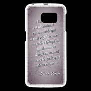 Coque Samsung Galaxy S6 Homme animal Violet Citation Oscar Wilde