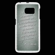 Coque Samsung Galaxy S6 Homme animal Vert Citation Oscar Wilde