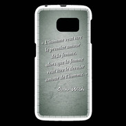 Coque Samsung Galaxy S6 Homme veut Vert Citation Oscar Wilde
