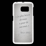 Coque Samsung Galaxy S6 Brave Gris Citation Oscar Wilde