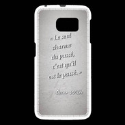 Coque Samsung Galaxy S6 Charme passé Gris Citation Oscar Wilde