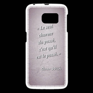 Coque Samsung Galaxy S6 Charme passé Rose Citation Oscar Wilde
