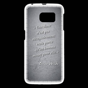 Coque Samsung Galaxy S6 Chose vraie Noir Citation Oscar Wilde