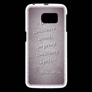 Coque Samsung Galaxy S6 Conscience Violet Citation Oscar Wilde