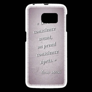 Coque Samsung Galaxy S6 Conscience Rose Citation Oscar Wilde