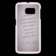Coque Samsung Galaxy S6 Cynique Rose Citation Oscar Wilde