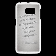 Coque Samsung Galaxy S6 Dramatique vieillesse Gris Citation Oscar Wilde