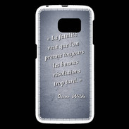 Coque Samsung Galaxy S6 Fatalité Bleu Citation Oscar Wilde