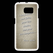 Coque Samsung Galaxy S6 Femmes comprises Sepia Citation Oscar Wilde