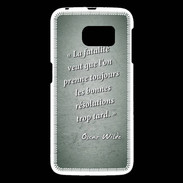 Coque Samsung Galaxy S6 Fatalité Vert Citation Oscar Wilde