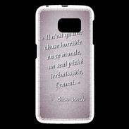 Coque Samsung Galaxy S6 Horrible ennui Rose Citation Oscar Wilde