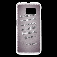 Coque Samsung Galaxy S6 Horrible ennui Violet Citation Oscar Wilde