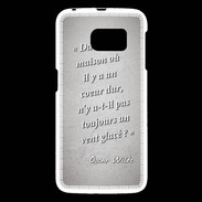 Coque Samsung Galaxy S6 Maison coeur Gris Citation Oscar Wilde