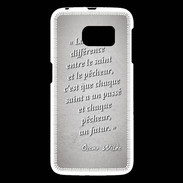 Coque Samsung Galaxy S6 Saint pêcheur Gris Citation Oscar Wilde