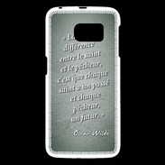 Coque Samsung Galaxy S6 Saint pêcheur Vert Citation Oscar Wilde