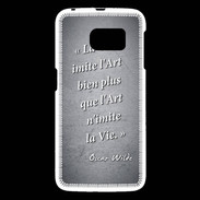 Coque Samsung Galaxy S6 Vie art Noir Citation Oscar Wilde