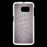 Coque Samsung Galaxy S6 Vie art Violet Citation Oscar Wilde