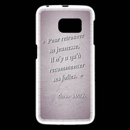 Coque Samsung Galaxy S6 Jeuness folie Rose Citation Oscar Wilde