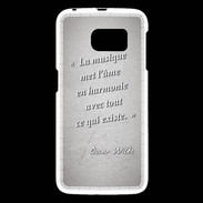 Coque Samsung Galaxy S6 La musique Gris Citation Oscar Wilde
