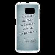 Coque Samsung Galaxy S6 La musique Turquoise Citation Oscar Wilde
