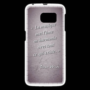 Coque Samsung Galaxy S6 La musique Violet Citation Oscar Wilde