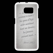 Coque Samsung Galaxy S6 Les vieux Gris Citation Oscar Wilde