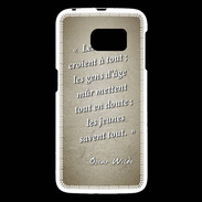Coque Samsung Galaxy S6 Les vieux Sepia Citation Oscar Wilde