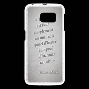 Coque Samsung Galaxy S6 Quart d'heure Gris Citation Oscar Wilde