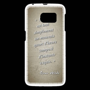 Coque Samsung Galaxy S6 Quart d'heure Sepia Citation Oscar Wilde