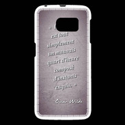 Coque Samsung Galaxy S6 Quart d'heure Violet Citation Oscar Wilde